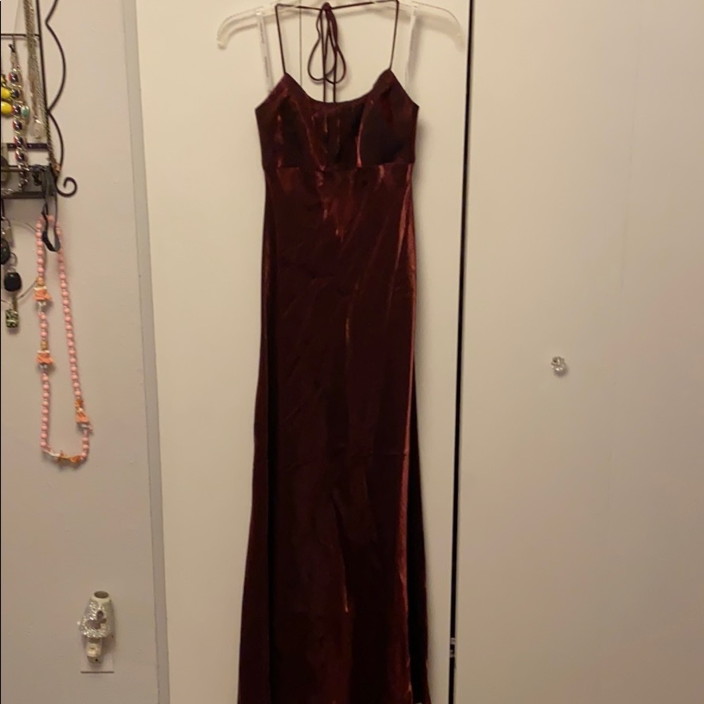 David’s Bridal Burgundy prom dress